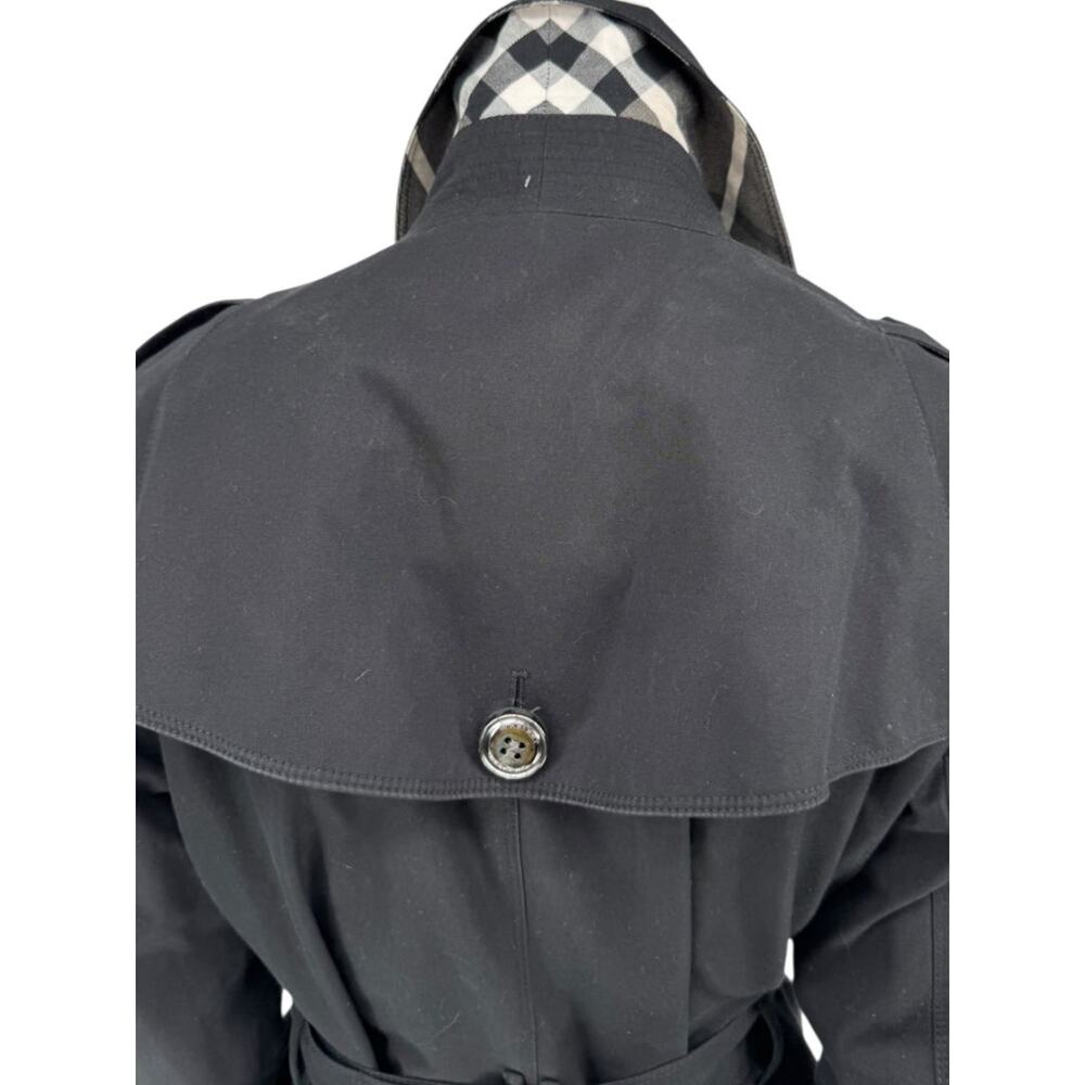 Burberry London Black Cotton Trench Coat with Dégradé Studded Details - Picture 7 of 15